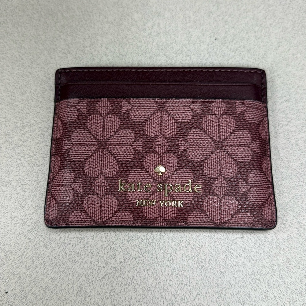 Kate Spade Spade Flower Coated Canvas Cardholder Wallet ID Card Case